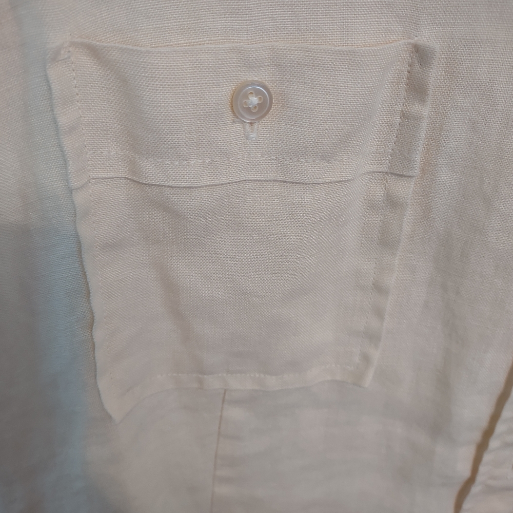 GAP Lady’s Collared Button Up Solid Yellow Sleeveless Blouse Size XL Vintage - Picture 6 of 6